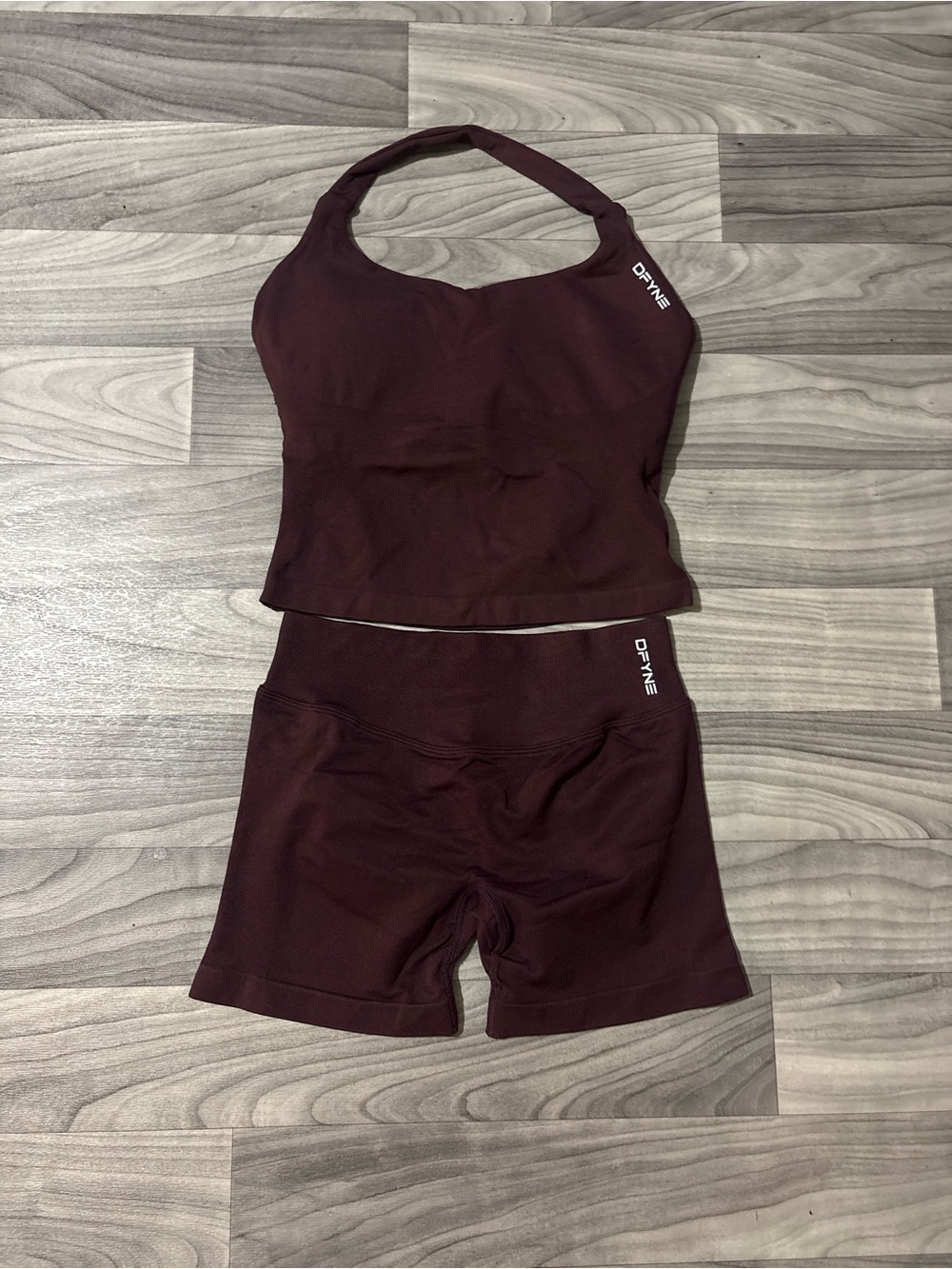 DFYNE Impact Halter Top and Shorts Set